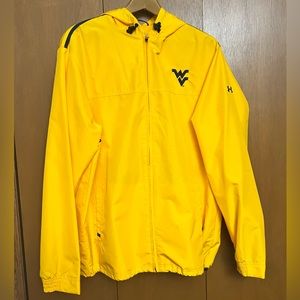 Wvu Under Armour Yellow rain jacket adult L